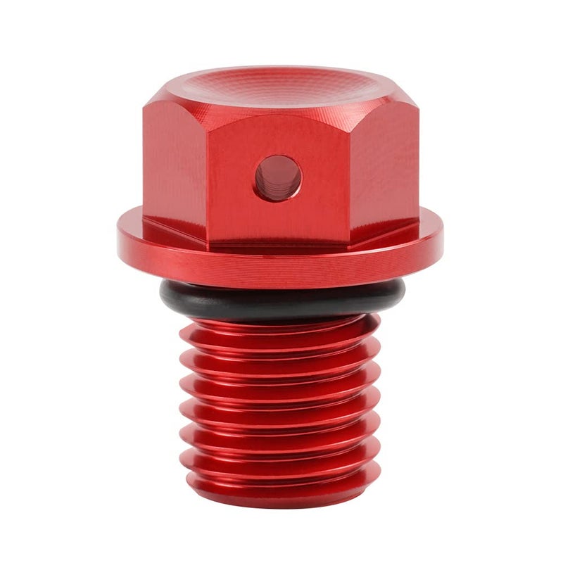 NICECNC Red M12 x 1.5 Magnetic Oil Drain Plug Bolt Dirt/Street Bike Compatible with Honda XR650L 1993-2021, CR125 CR250 CR480 CR500 CR125R CR250R, CBR400R 500R 600RR CBR1000RR,See Fitment - Image 5